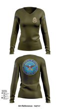 Delta 9550130 Women's Long Sleeve V-neck Shirt - 102