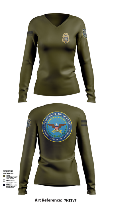 Delta 9550130 Women's Long Sleeve V-neck Shirt - 102