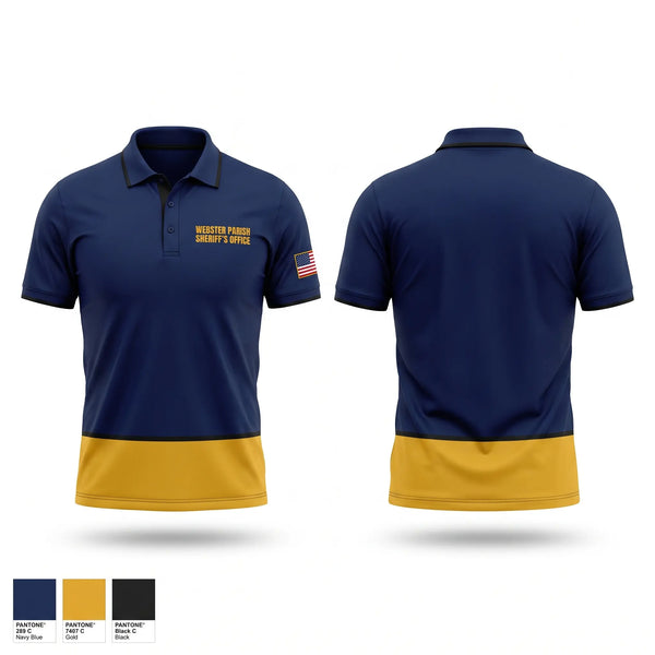 Short Sleeve Performance Polo, Webster Parish Sheriffs office, Police, Teamtime, Team time, sublimation, custom sports apparel, team uniforms, spirit wear, spiritwear, sports uniforms, custom shirts, team store, custom team store, fundraiser sports, apparel fundraiser