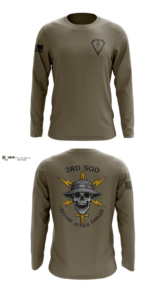Long Sleeve Performance Shirt, 3RD SQUAD, EW, MFRC, Army, Teamtime, Team time, sublimation, custom sports apparel, team uniforms, spirit wear, spiritwear, sports uniforms, custom shirts, team store, custom team store, fundraiser sports, apparel fundraiser