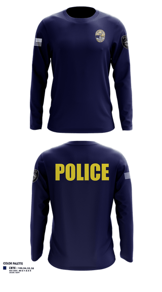 Long Sleeve Performance Shirt, Kimberly-Hansen Police Department, Police, Teamtime, Team time, sublimation, custom sports apparel, team uniforms, spirit wear, spiritwear, sports uniforms, custom shirts, team store, custom team store, fundraiser sports, apparel fundraiser