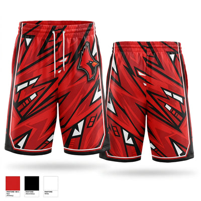 Shaw Cardinals Mens Reversible Basketball Shorts - 1