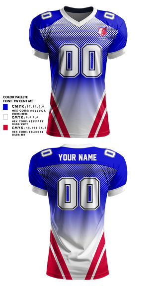 Football Jersey, Castleford High School Football, , Teamtime, Team time, sublimation, custom sports apparel, team uniforms, spirit wear, spiritwear, sports uniforms, custom shirts, team store, custom team store, fundraiser sports, apparel fundraiser