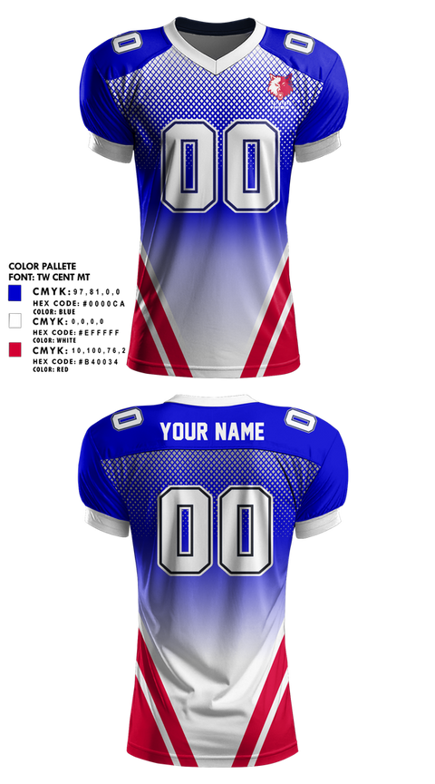Football Jersey, Castleford High School Football, , Teamtime, Team time, sublimation, custom sports apparel, team uniforms, spirit wear, spiritwear, sports uniforms, custom shirts, team store, custom team store, fundraiser sports, apparel fundraiser