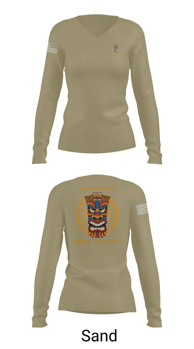 Hsm37 35373987 Women's Long Sleeve V-neck Shirt - 92