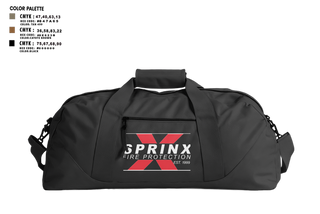 Duffle Bag, SPRINX FIRE PROTECTION, , Teamtime, Team time, sublimation, custom sports apparel, team uniforms, spirit wear, spiritwear, sports uniforms, custom shirts, team store, custom team store, fundraiser sports, apparel fundraiser