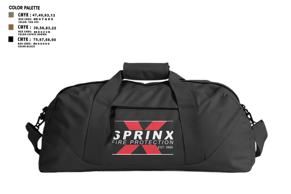 Duffle Bag, SPRINX FIRE PROTECTION, , Teamtime, Team time, sublimation, custom sports apparel, team uniforms, spirit wear, spiritwear, sports uniforms, custom shirts, team store, custom team store, fundraiser sports, apparel fundraiser