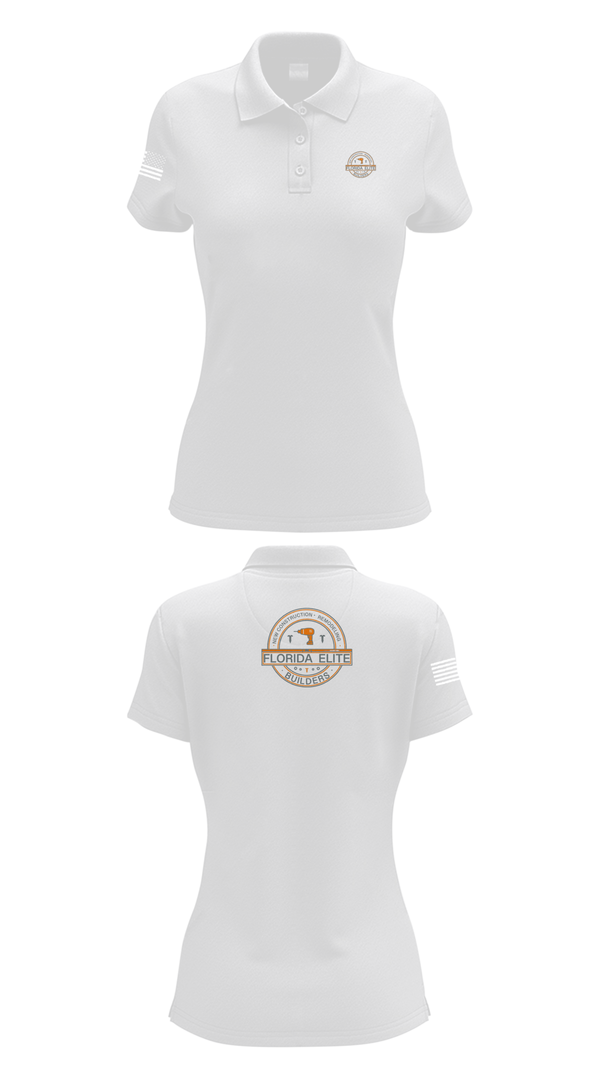 Womens Short Sleeve Performance Polo, Florida Elite Builders, , Teamtime, Team time, sublimation, custom sports apparel, team uniforms, spirit wear, spiritwear, sports uniforms, custom shirts, team store, custom team store, fundraiser sports, apparel fundraiser