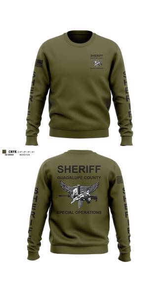 Crew Neck Sweatshirt, Guadalupe County SWAT, Police, Teamtime, Team time, sublimation, custom sports apparel, team uniforms, spirit wear, spiritwear, sports uniforms, custom shirts, team store, custom team store, fundraiser sports, apparel fundraiser