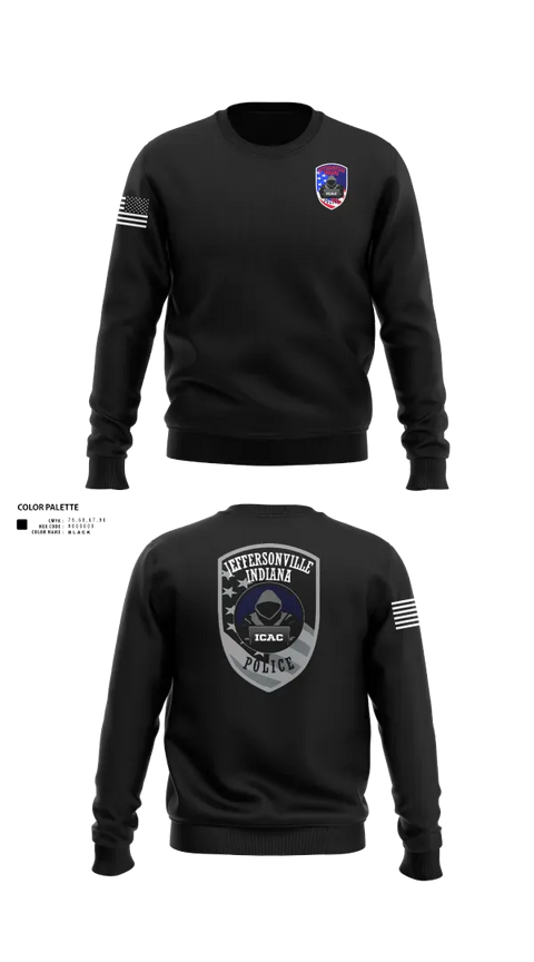 Crew Neck Sweatshirt, JPD, Police, Teamtime, Team time, sublimation, custom sports apparel, team uniforms, spirit wear, spiritwear, sports uniforms, custom shirts, team store, custom team store, fundraiser sports, apparel fundraiser