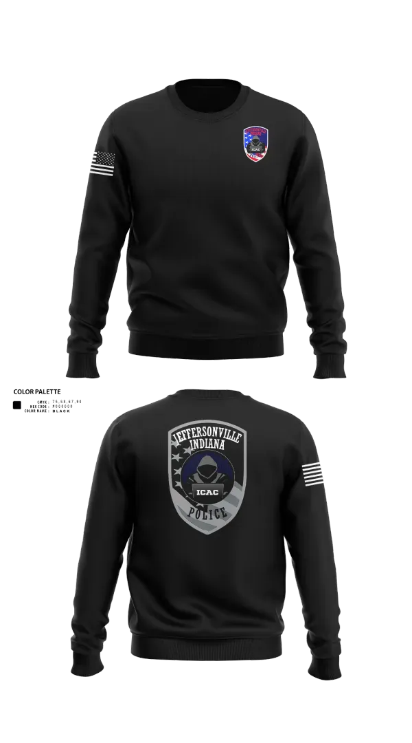 Crew Neck Sweatshirt, JPD, Police, Teamtime, Team time, sublimation, custom sports apparel, team uniforms, spirit wear, spiritwear, sports uniforms, custom shirts, team store, custom team store, fundraiser sports, apparel fundraiser