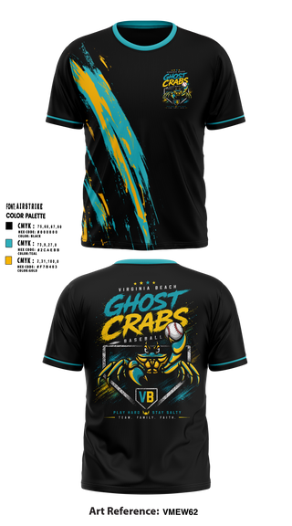 Short Sleeve Performance Shirt, Ghost Crabs, Baseball, Teamtime, Team time, sublimation, custom sports apparel, team uniforms, spirit wear, spiritwear, sports uniforms, custom shirts, team store, custom team store, fundraiser sports, apparel fundraiser
