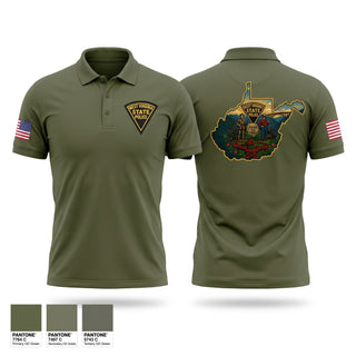 Short Sleeve Performance Polo, WEST VIRGINIA STATE POLICE, Police, Teamtime, Team time, sublimation, custom sports apparel, team uniforms, spirit wear, spiritwear, sports uniforms, custom shirts, team store, custom team store, fundraiser sports, apparel fundraiser
