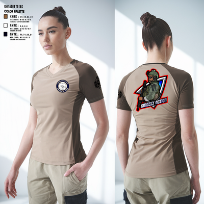 ESIT-3 18090159 Women's Short Sleeve V-neck Shirt - 1