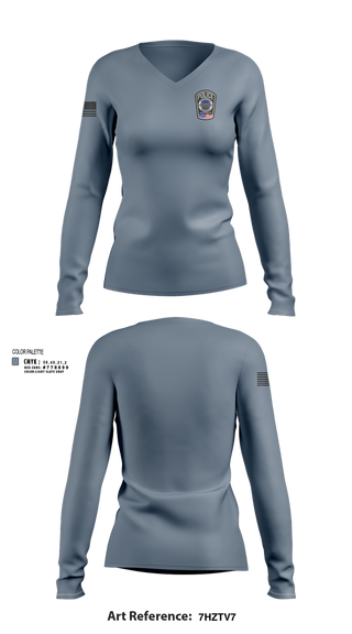 Womens Long Sleeve Vneck Shirt, Pennridge Regional Police, , Teamtime, Team time, sublimation, custom sports apparel, team uniforms, spirit wear, spiritwear, sports uniforms, custom shirts, team store, custom team store, fundraiser sports, apparel fundraiser
