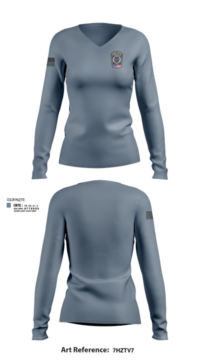 Pennridge Regional Police 51879565 Women's Long Sleeve V-neck Shirt - 103