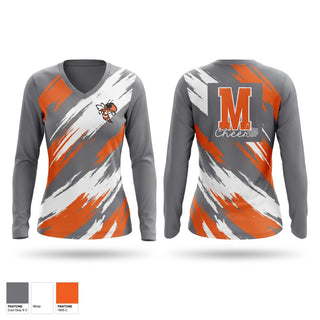 Womens Long Sleeve Vneck Shirt, Jackets, Cheer, Teamtime, Team time, sublimation, custom sports apparel, team uniforms, spirit wear, spiritwear, sports uniforms, custom shirts, team store, custom team store, fundraiser sports, apparel fundraiser