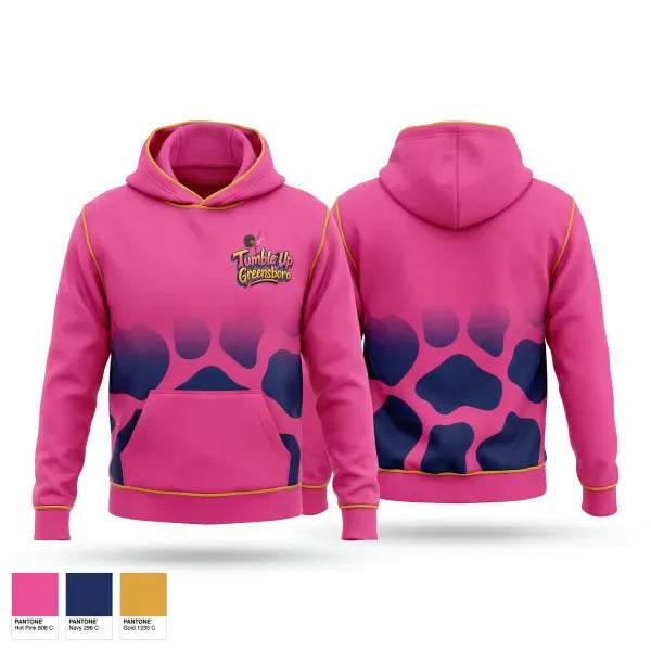 Hoodie, Tumble Up Greensboro, Cheer, Teamtime, Team time, sublimation, custom sports apparel, team uniforms, spirit wear, spiritwear, sports uniforms, custom shirts, team store, custom team store, fundraiser sports, apparel fundraiser