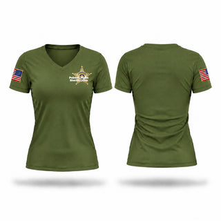 Womens Short Sleeve Vneck Shirt, Pointe Coupee Sheriffs Office, Police, Teamtime, Team time, sublimation, custom sports apparel, team uniforms, spirit wear, spiritwear, sports uniforms, custom shirts, team store, custom team store, fundraiser sports, apparel fundraiser