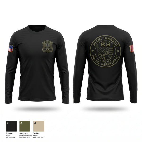 Long Sleeve Performance Shirt, Miami Township Police K9, Police, Teamtime, Team time, sublimation, custom sports apparel, team uniforms, spirit wear, spiritwear, sports uniforms, custom shirts, team store, custom team store, fundraiser sports, apparel fundraiser