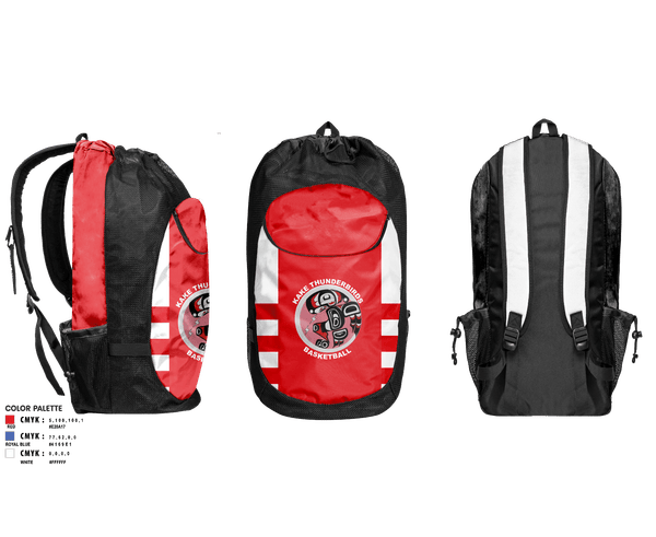 Gear Bag, Kake Thunderbirds Basketball, Men's Basketball, Teamtime, Team time, sublimation, custom sports apparel, team uniforms, spirit wear, spiritwear, sports uniforms, custom shirts, team store, custom team store, fundraiser sports, apparel fundraiser