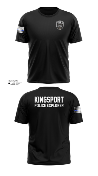 Old School Cotton Feel Shirt, Kingsport Police Explorer Post, Police, Teamtime, Team time, sublimation, custom sports apparel, team uniforms, spirit wear, spiritwear, sports uniforms, custom shirts, team store, custom team store, fundraiser sports, apparel fundraiser