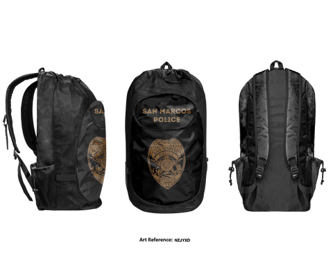 Gear Bag, San Marcos Police Drone Unit, Police, Teamtime, Team time, sublimation, custom sports apparel, team uniforms, spirit wear, spiritwear, sports uniforms, custom shirts, team store, custom team store, fundraiser sports, apparel fundraiser