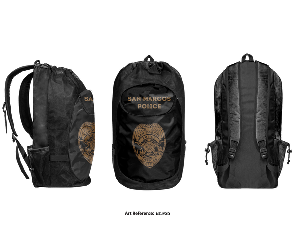 Gear Bag, San Marcos Police Drone Unit, Police, Teamtime, Team time, sublimation, custom sports apparel, team uniforms, spirit wear, spiritwear, sports uniforms, custom shirts, team store, custom team store, fundraiser sports, apparel fundraiser