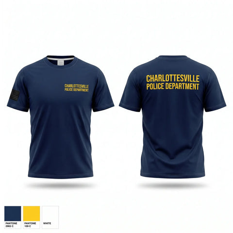 Old School Cotton Feel Shirt, Charlottesville Police Department, Police, Teamtime, Team time, sublimation, custom sports apparel, team uniforms, spirit wear, spiritwear, sports uniforms, custom shirts, team store, custom team store, fundraiser sports, apparel fundraiser
