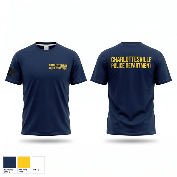 Old School Cotton Feel Shirt, Charlottesville Police Department, Police, Teamtime, Team time, sublimation, custom sports apparel, team uniforms, spirit wear, spiritwear, sports uniforms, custom shirts, team store, custom team store, fundraiser sports, apparel fundraiser