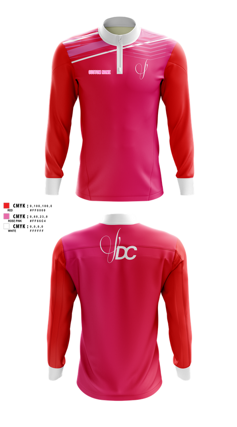 Quarter Zip Jacket, Viva Dance Collective, Cheer, Teamtime, Team time, sublimation, custom sports apparel, team uniforms, spirit wear, spiritwear, sports uniforms, custom shirts, team store, custom team store, fundraiser sports, apparel fundraiser