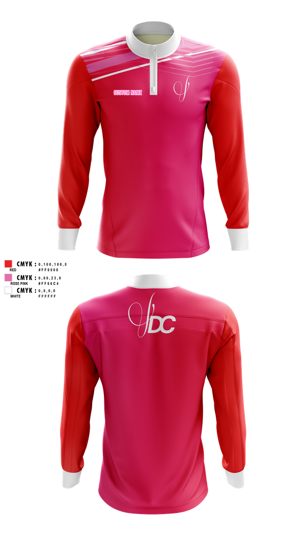 Quarter Zip Jacket, Viva Dance Collective, Cheer, Teamtime, Team time, sublimation, custom sports apparel, team uniforms, spirit wear, spiritwear, sports uniforms, custom shirts, team store, custom team store, fundraiser sports, apparel fundraiser