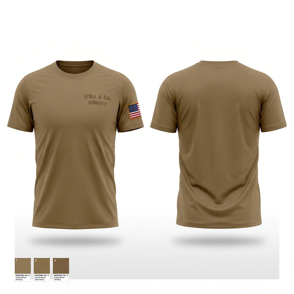 Short Sleeve Performance Shirt, 1-184 A co infantry, National Guard, Teamtime, Team time, sublimation, custom sports apparel, team uniforms, spirit wear, spiritwear, sports uniforms, custom shirts, team store, custom team store, fundraiser sports, apparel fundraiser