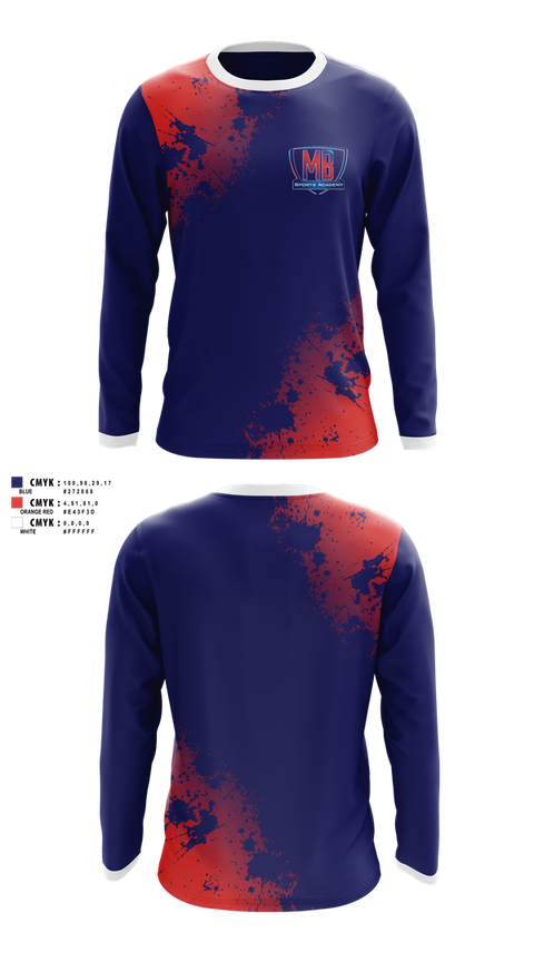 Long Sleeve Performance Shirt, MB Sports Academy, Golf, Teamtime, Team time, sublimation, custom sports apparel, team uniforms, spirit wear, spiritwear, sports uniforms, custom shirts, team store, custom team store, fundraiser sports, apparel fundraiser