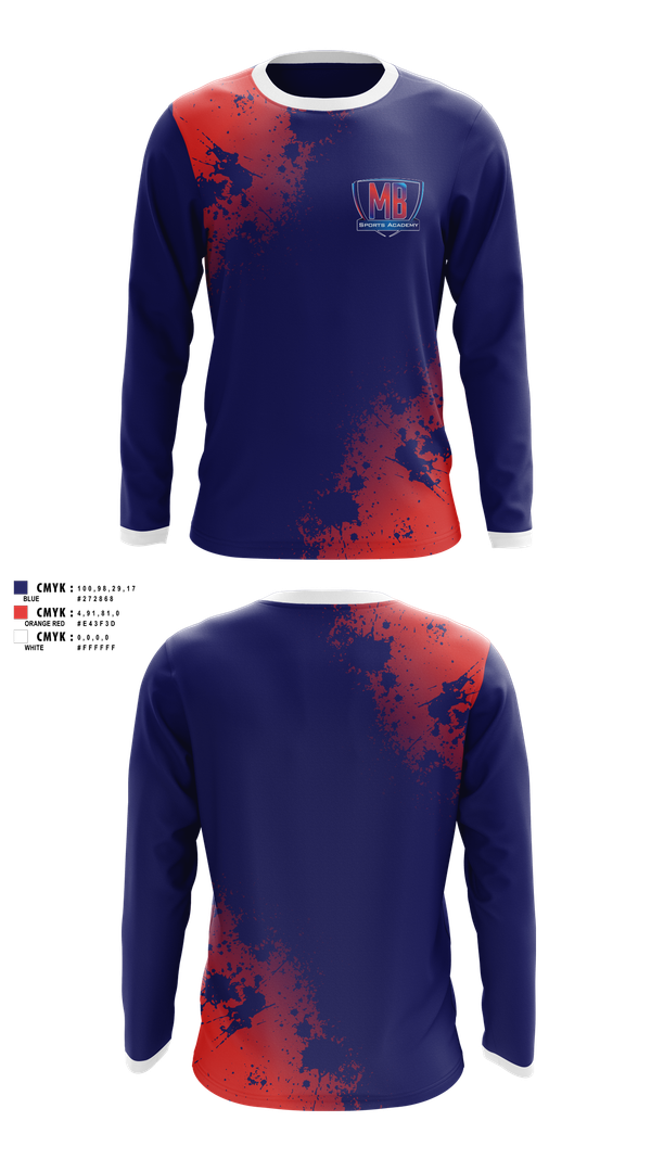 Long Sleeve Performance Shirt, MB Sports Academy, Golf, Teamtime, Team time, sublimation, custom sports apparel, team uniforms, spirit wear, spiritwear, sports uniforms, custom shirts, team store, custom team store, fundraiser sports, apparel fundraiser