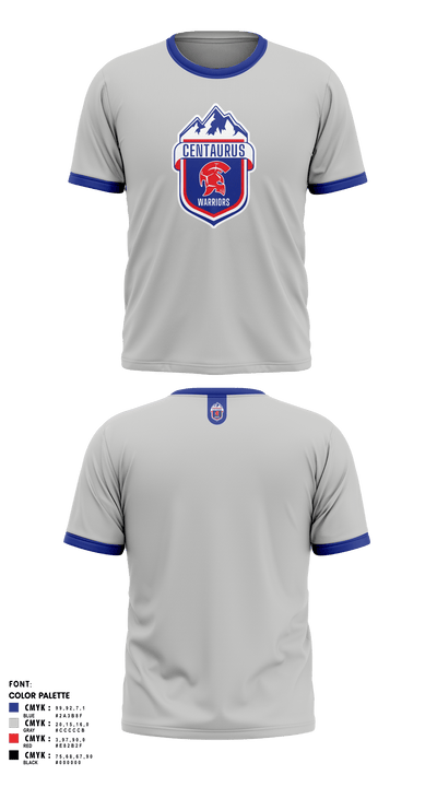 CENTAURUS HS SOCCER 3784649 Old School Cotton Feel Shirt - 4