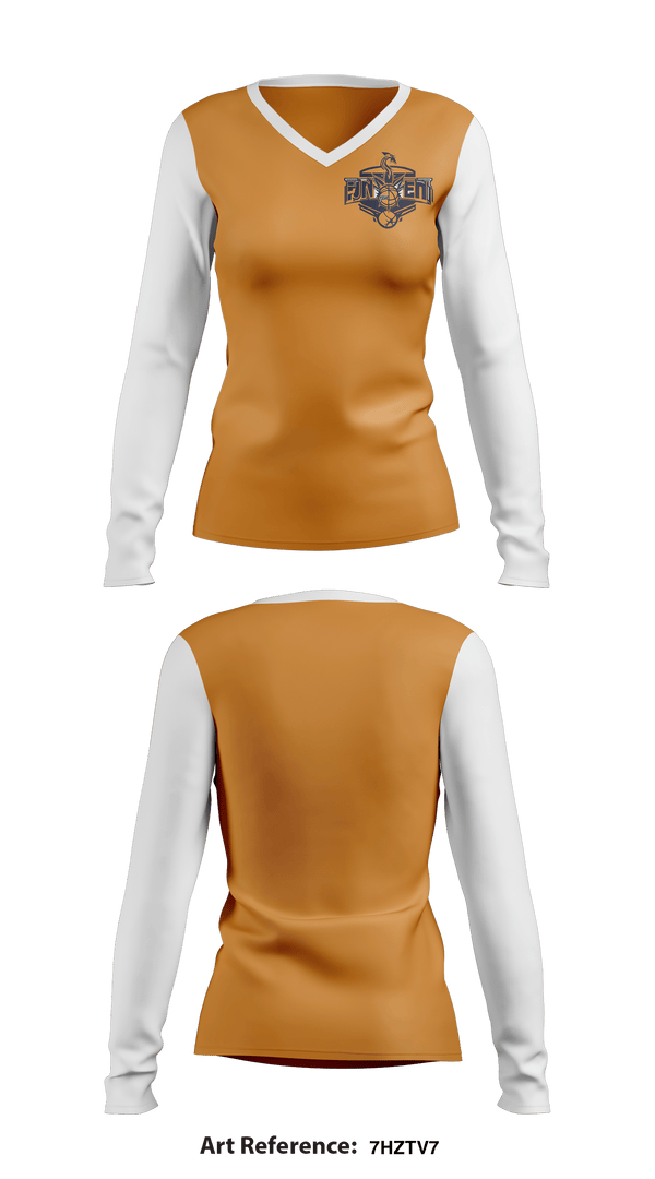 Women's Long Sleeve Vneck Shirt, Funken, Men's Basketball, Teamtime, Team time, sublimation, custom sports apparel, team uniforms, spirit wear, spiritwear, sports uniforms, custom shirts, team store, custom team store, fundraiser sports, apparel fundraiser