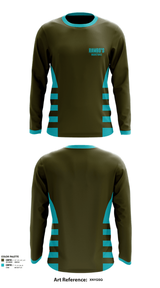 Long Sleeve Performance Shirt, Rambo’s, Men's Basketball, Teamtime, Team time, sublimation, custom sports apparel, team uniforms, spirit wear, spiritwear, sports uniforms, custom shirts, team store, custom team store, fundraiser sports, apparel fundraiser