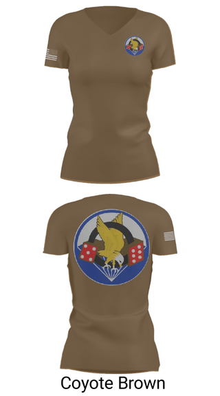 Women's Short Sleeve Vneck Shirt, 506th PIR, Army, Teamtime, Team time, sublimation, custom sports apparel, team uniforms, spirit wear, spiritwear, sports uniforms, custom shirts, team store, custom team store, fundraiser sports, apparel fundraiser