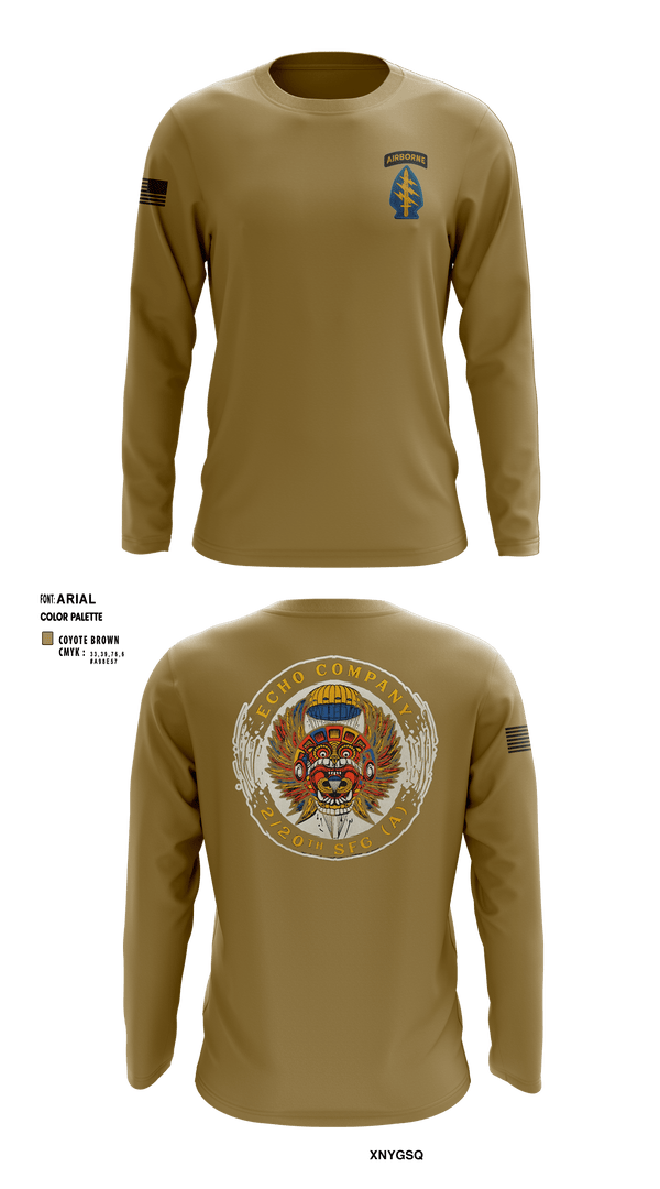 Long Sleeve Performance Shirt, ECHO 20th SFG, National Guard, Teamtime, Team time, sublimation, custom sports apparel, team uniforms, spirit wear, spiritwear, sports uniforms, custom shirts, team store, custom team store, fundraiser sports, apparel fundraiser