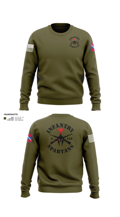 Alpha Company 1-138th Infantry Regiment 86891833 Crew Neck Sweatshirt - 201