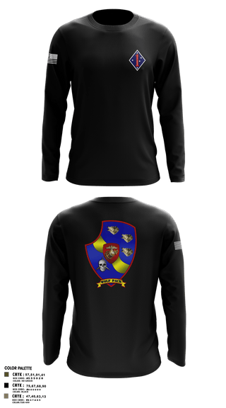 Long Sleeve Performance Shirt, 3rd LAR 1st MARDIV, Marines, Teamtime, Team time, sublimation, custom sports apparel, team uniforms, spirit wear, spiritwear, sports uniforms, custom shirts, team store, custom team store, fundraiser sports, apparel fundraiser