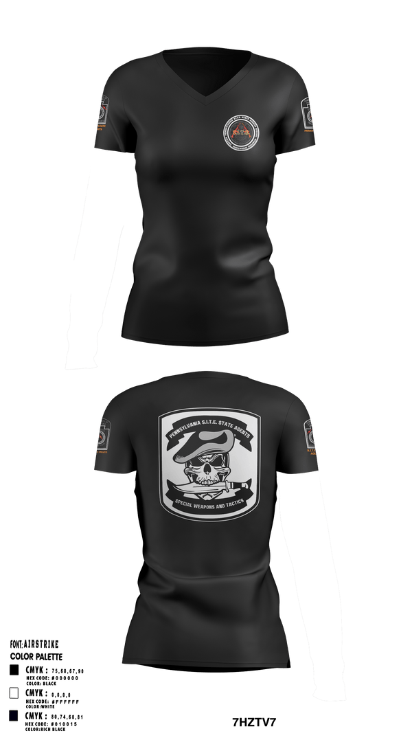 Women's Short Sleeve Vneck Shirt, PA. S.I.T.E. STATE AGENTS PRIVATE POLICEPA S.I.T.E. STATE AGENTS PRIVATE POLICEPA. S.I.T.E. STATE AGENTS PRIVATE POLICE, , Teamtime, Team time, sublimation, custom sports apparel, team uniforms, spirit wear, spiritwear, sports uniforms, custom shirts, team store, custom team store, fundraiser sports, apparel fundraiser