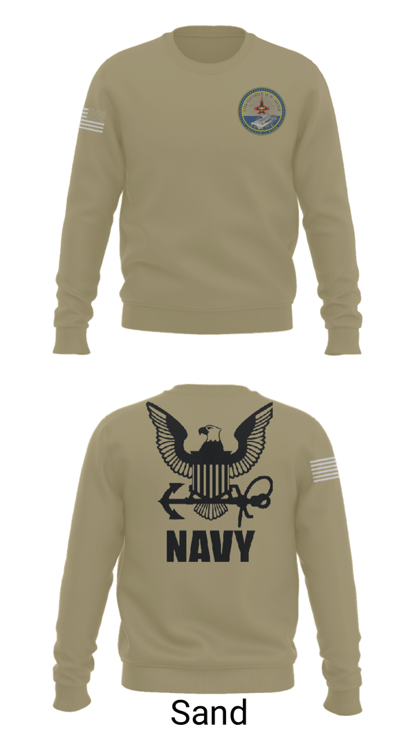 Crew Neck Sweatshirt, Cvn 77 IM-5, Navy, Teamtime, Team time, sublimation, custom sports apparel, team uniforms, spirit wear, spiritwear, sports uniforms, custom shirts, team store, custom team store, fundraiser sports, apparel fundraiser