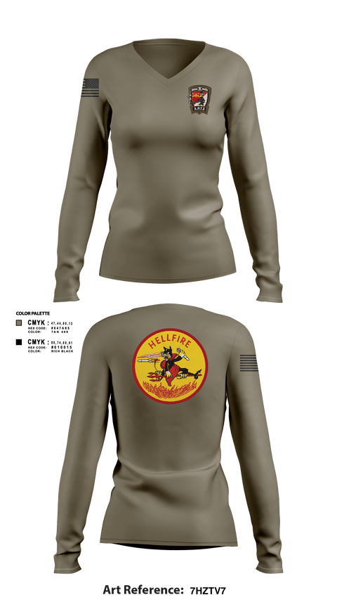 Women's Long Sleeve Vneck Shirt, 3-6 Mafia, Army, Teamtime, Team time, sublimation, custom sports apparel, team uniforms, spirit wear, spiritwear, sports uniforms, custom shirts, team store, custom team store, fundraiser sports, apparel fundraiser