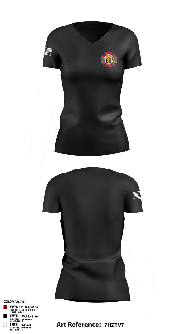 Women's Short Sleeve Vneck Shirt, 66 Transportation Company, , Teamtime, Team time, sublimation, custom sports apparel, team uniforms, spirit wear, spiritwear, sports uniforms, custom shirts, team store, custom team store, fundraiser sports, apparel fundraiser