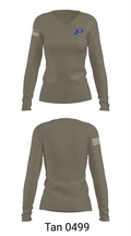 Pewitt CISD Police 8809004 Women's Long Sleeve V-neck Shirt - 73