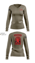 3-509th Parachute Infantry BN Able Nation 10459424 Women's Long Sleeve V-neck Shirt - 22