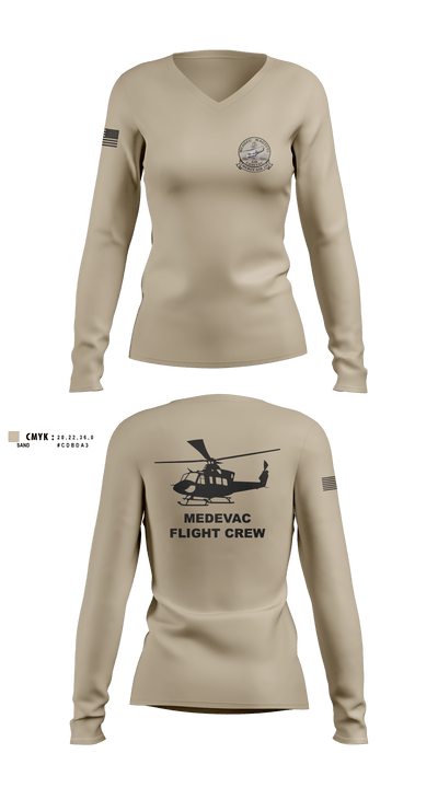 MCAGCC MAGTFTC 54813368 Women's Long Sleeve V-neck Shirt - 3