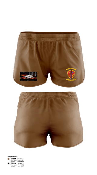 Women's Shorts, 3/7 India Co. Wpns Plt, Marines, Teamtime, Team time, sublimation, custom sports apparel, team uniforms, spirit wear, spiritwear, sports uniforms, custom shirts, team store, custom team store, fundraiser sports, apparel fundraiser